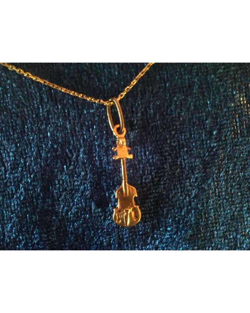 Bonsny – collier de violon avec pendentif, Long collier chaîne en strass,  nouvel outil de musique à